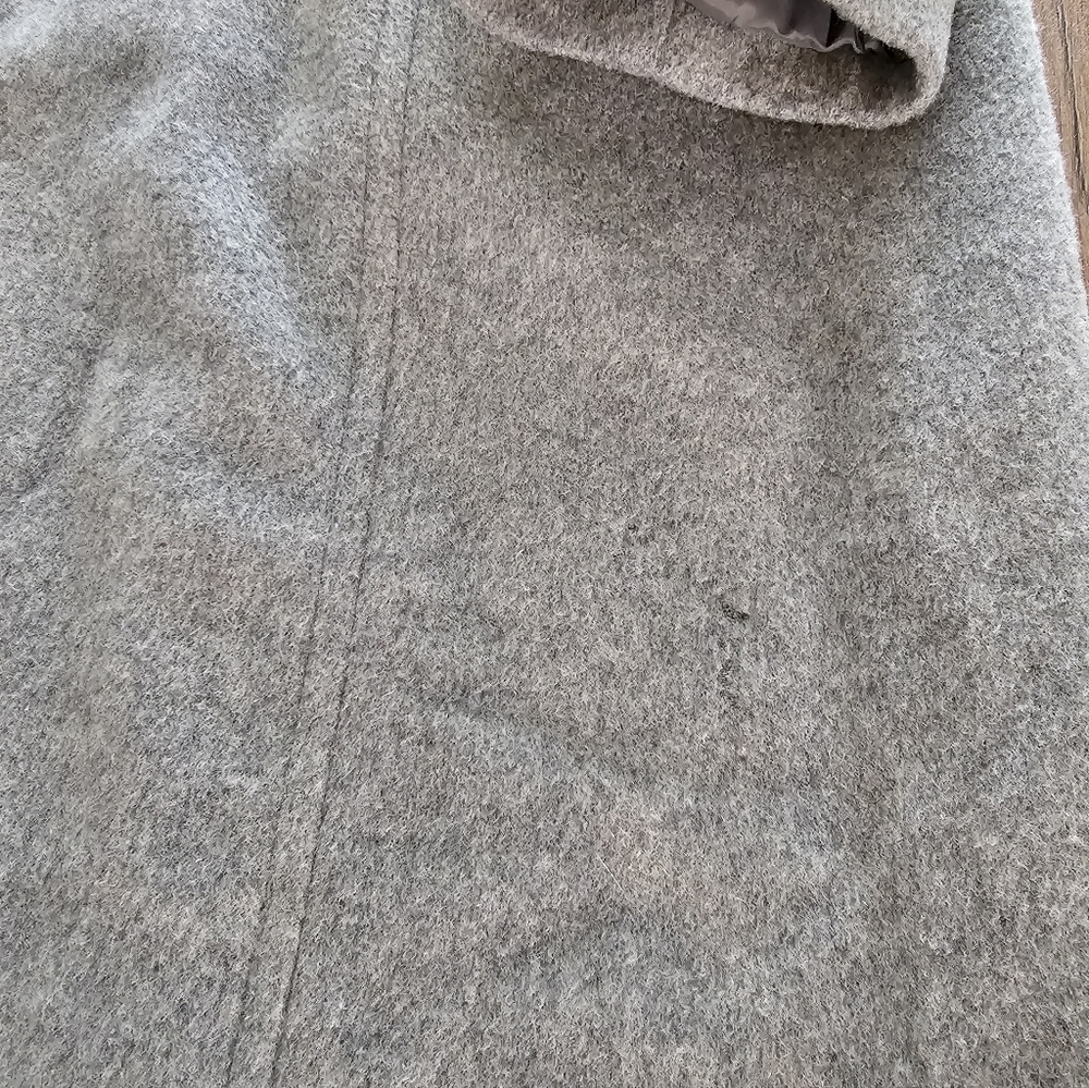 Vintage L.L. Bean 100% Wool Long Full Length Trench Coat 14 Regular - Picture 6 of 8
